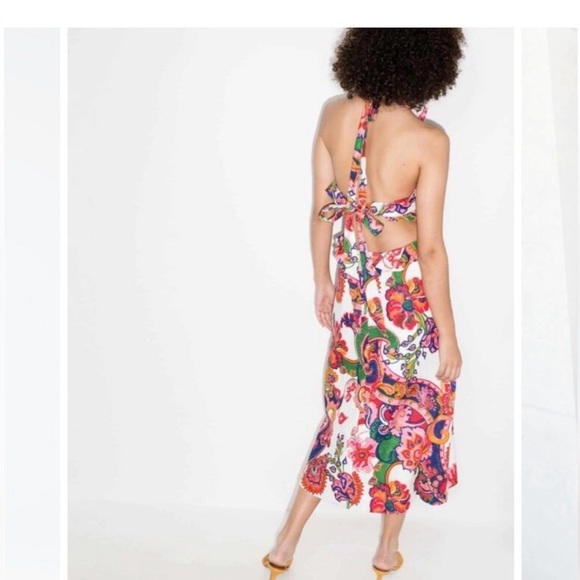Zimmermann Lovestruck Tie Back Midi Dress - Picture 6 of 11